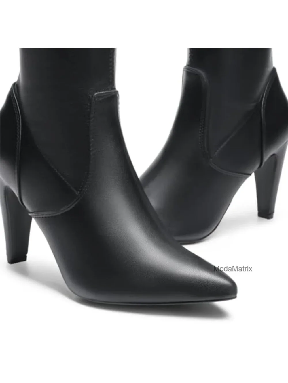 Over the Knee High Boots Stretch Thigh High Pointed Toe Zipper